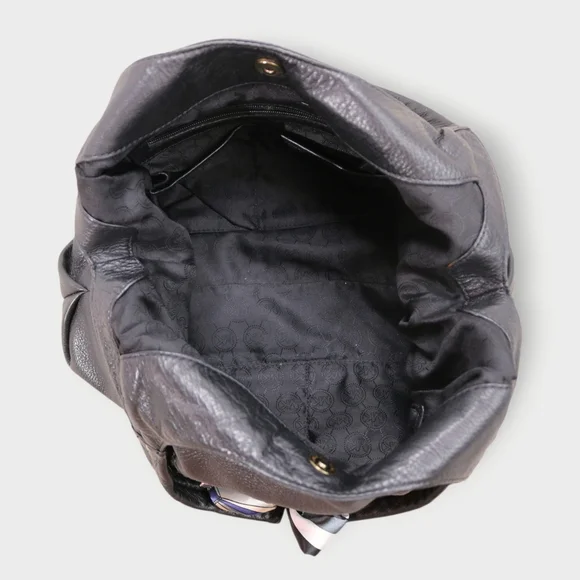 Vintage Michael Kors Austin Black  Leather Buckle Hobo Bag with Scarf Accent - Picture 3 of 5